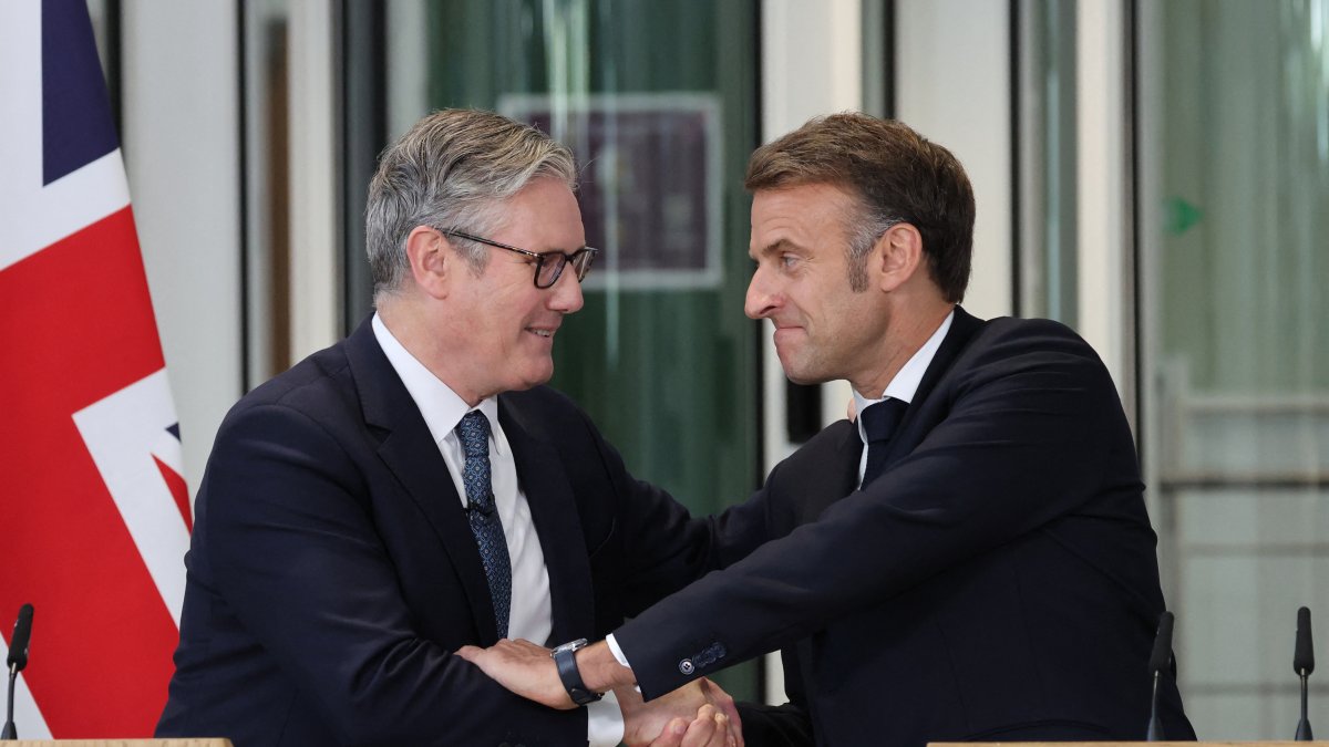 The Prime Minister of the United Kingdom, Keir Starmer, and the President of France, Emmanuel Macron