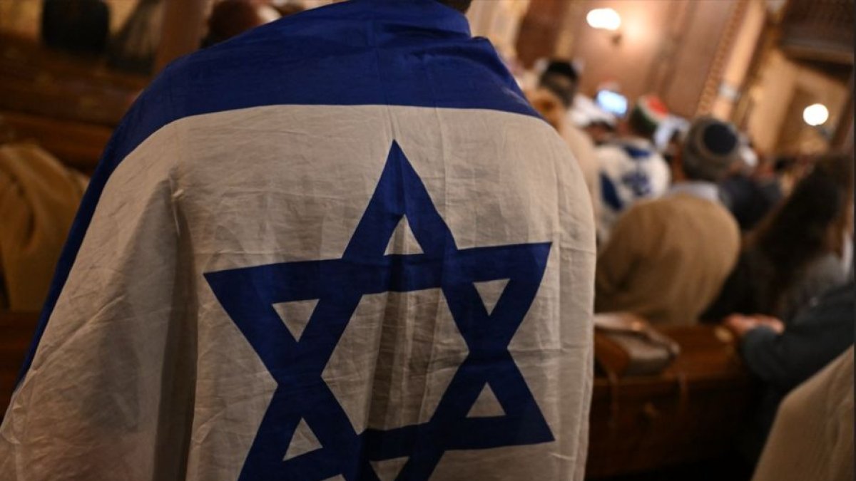 Ceremonia de conmemoración organizada por la comunidad judía.