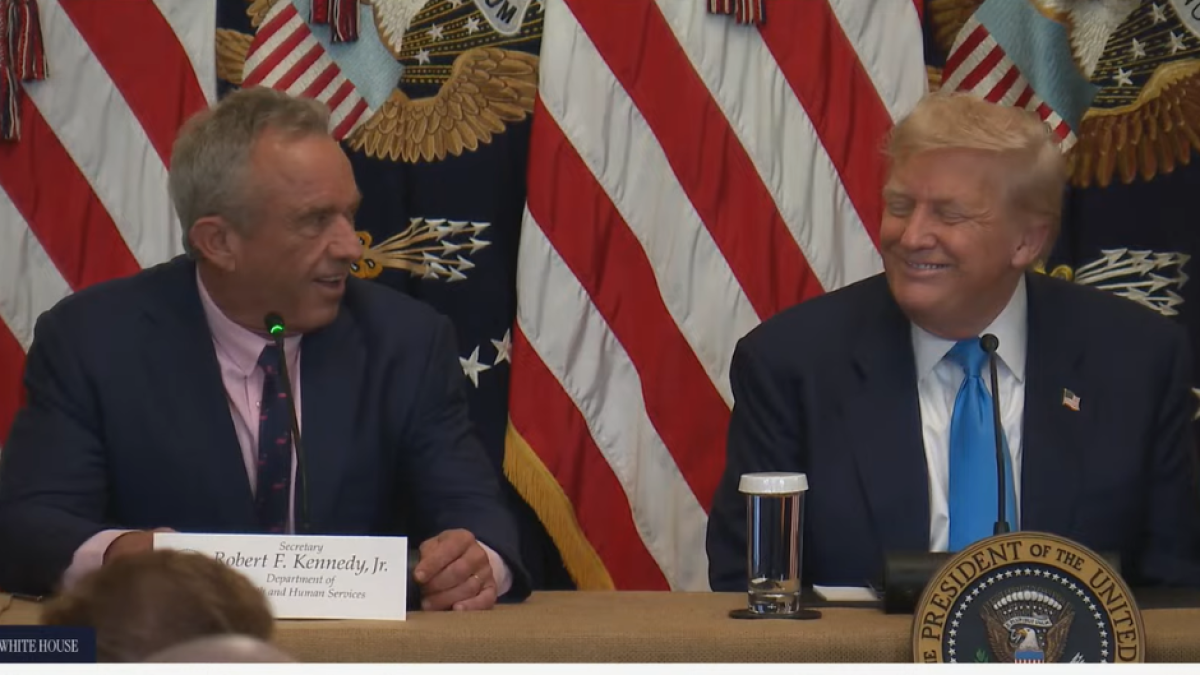 Donald Trump and Robert F. Kennedy Jr. in a file image.