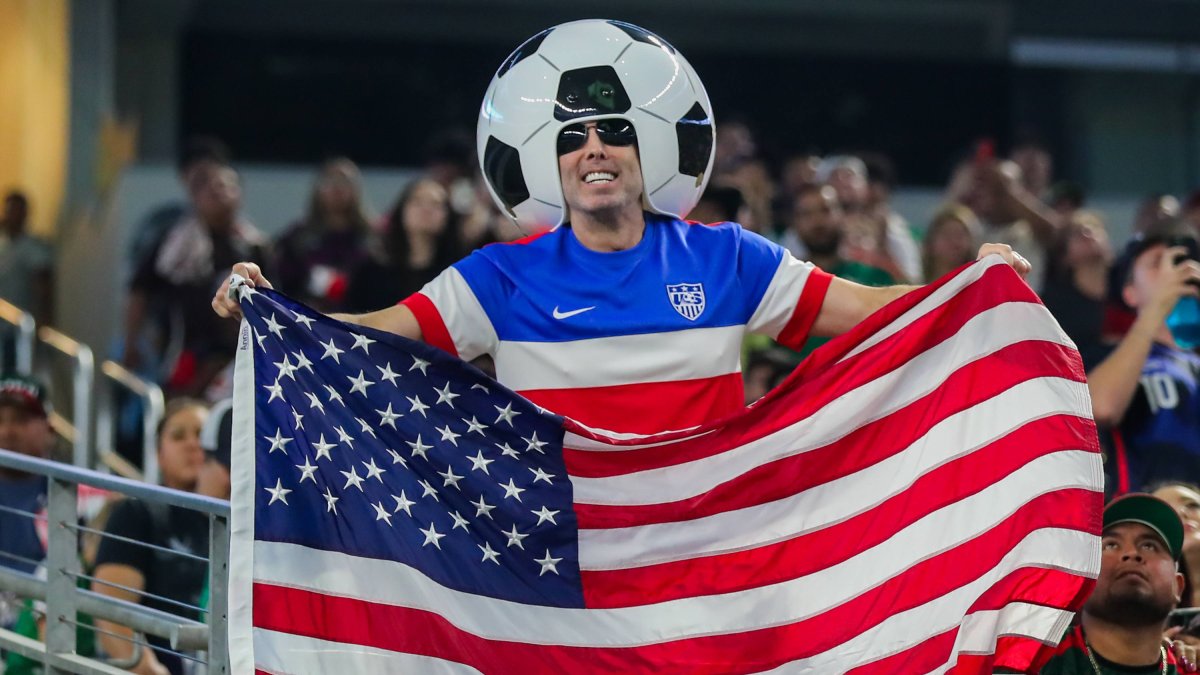 Un seguidor del USNMT, durante un partido