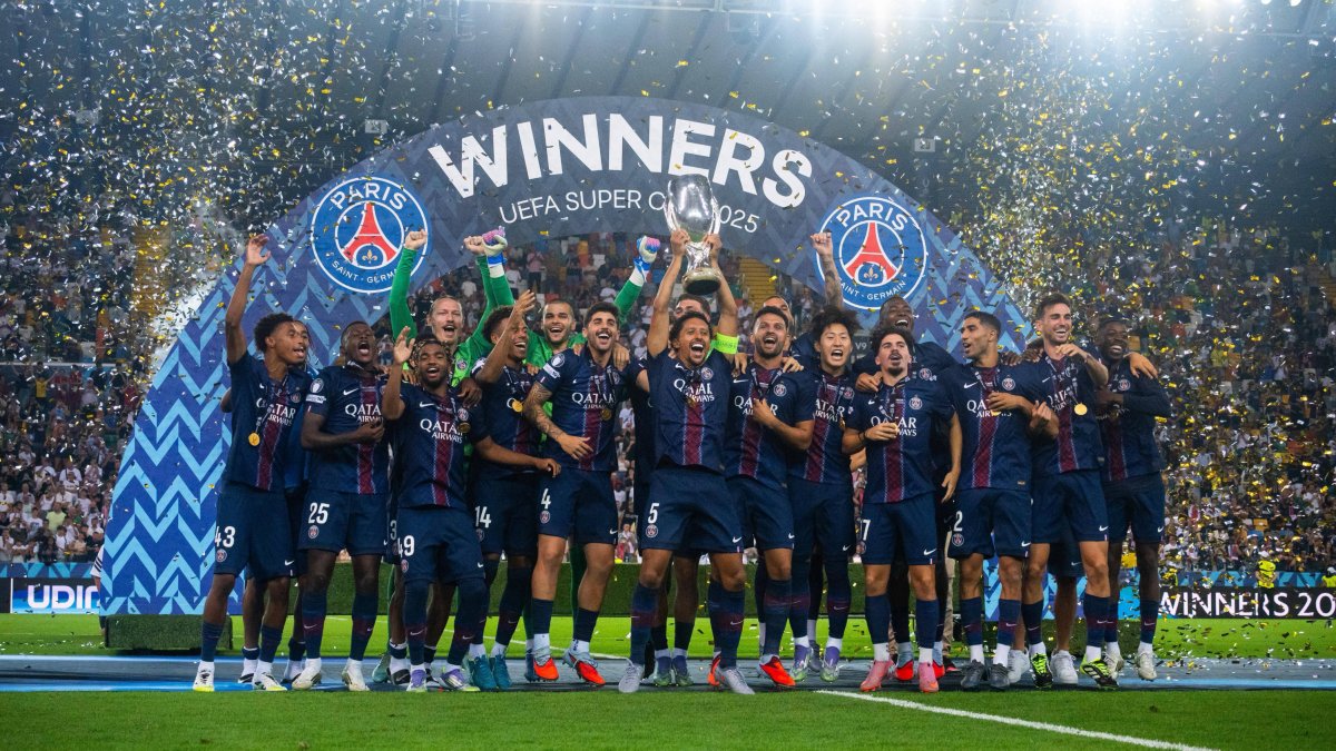PSG lift the European Super Cup trophy for the first time