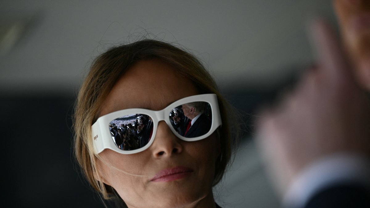 Melania Trump at MetLife Stadium/ Brendan Smialowski