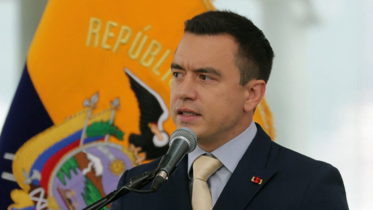 Ecuadorian President Daniel Noboa in an archive image.