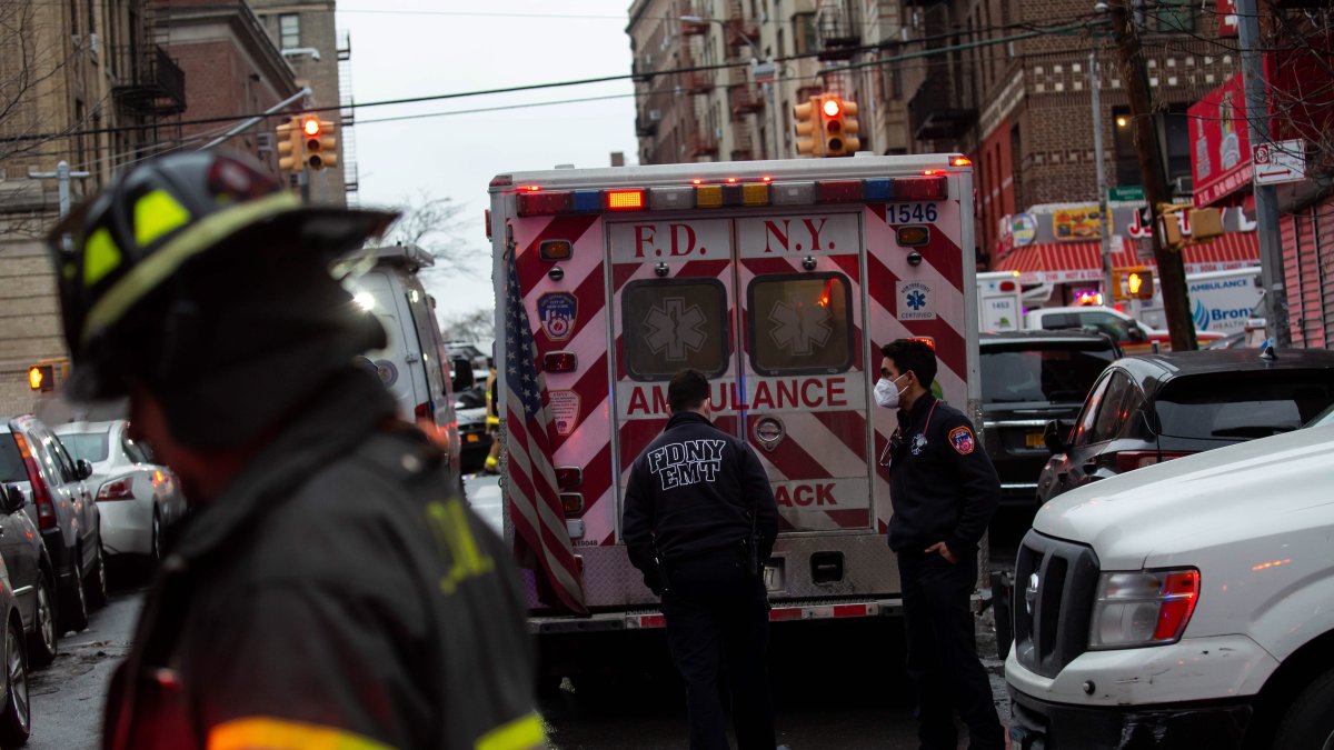 File image of an ambulance in New York City