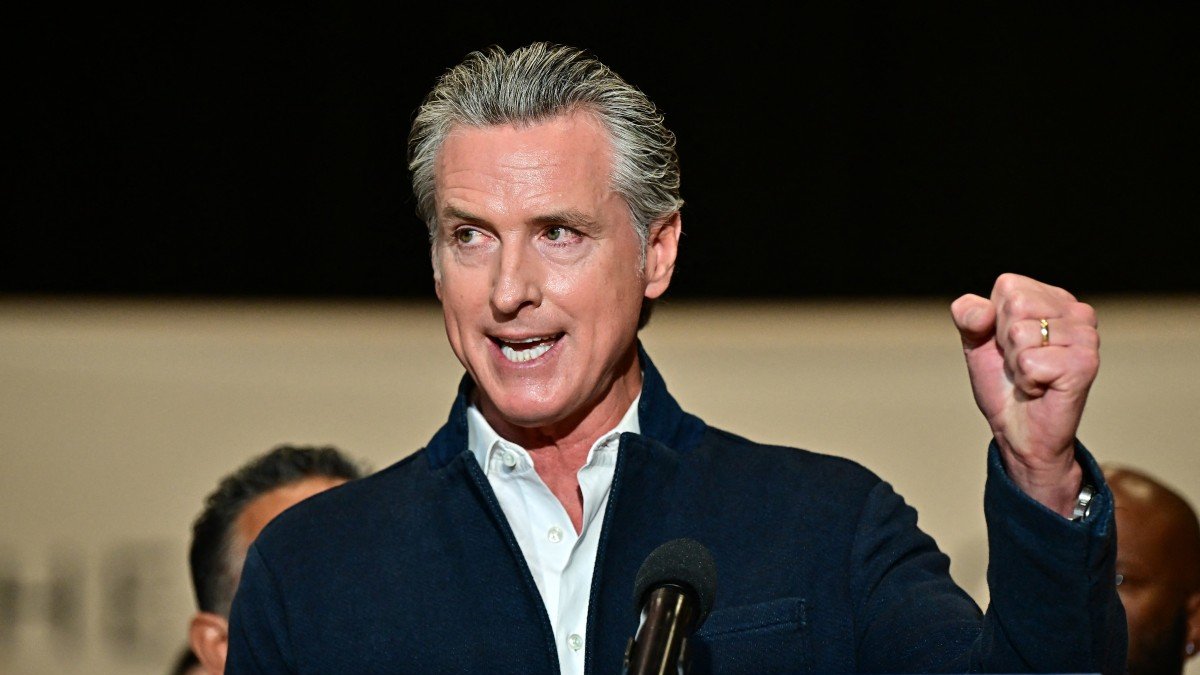 Gavin Newsom, during an event