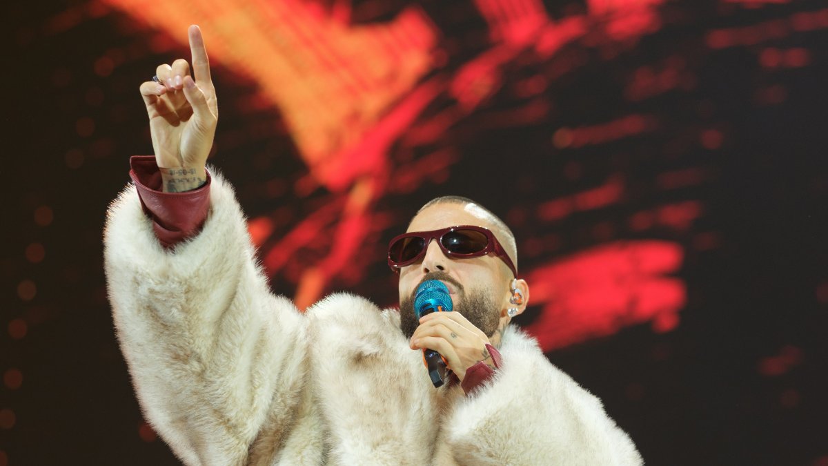 Maluma durante un concierto (Imagen de archivo)