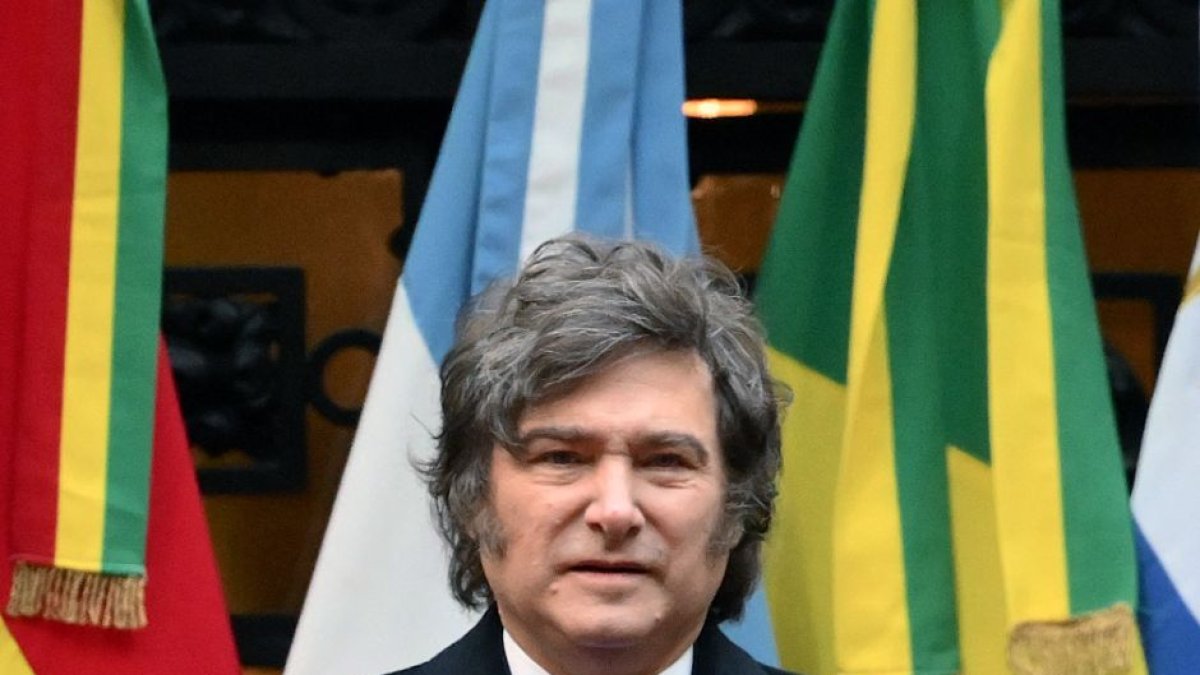 The Argentine president, Javier Milei