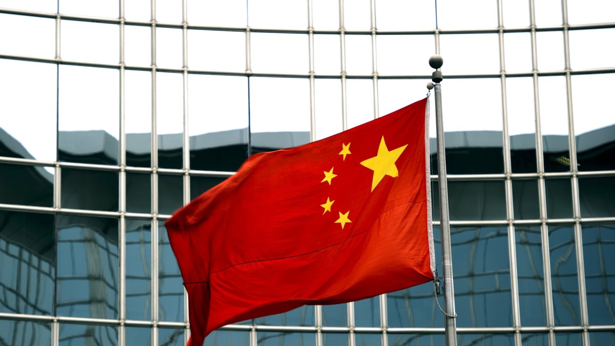 La bandera de China en una imagen de archivo