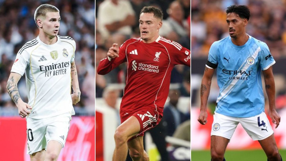 From left to right, Franco Mastantuono, Florian Wirtz and Tijjani Reijnders