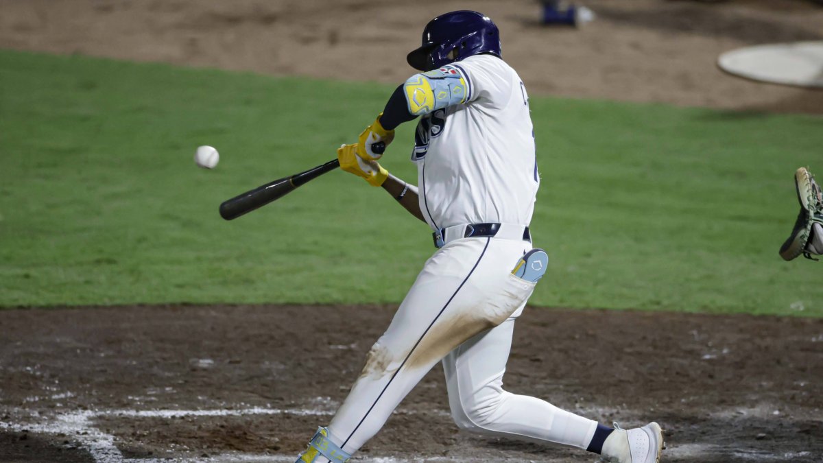 Junior Caminero, de los Rays de Tampa Bay. Imagen de archivo