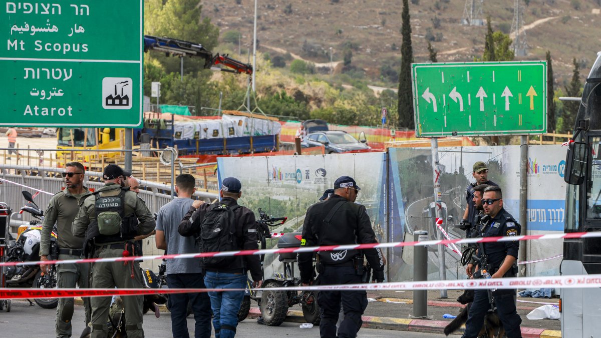 Scene after the attack in Jerusalem