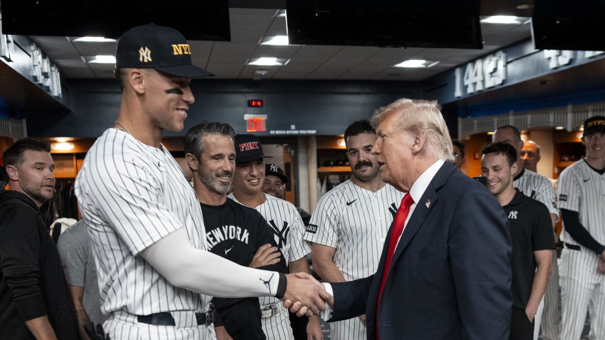 Aaron Judge y el presidente Trump