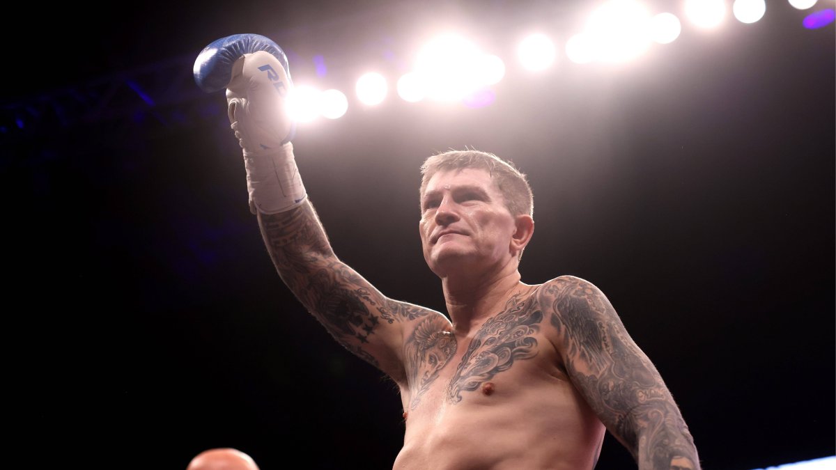 Ricky Hatton, tras ganar un combate en 2022. Imagen de archivo