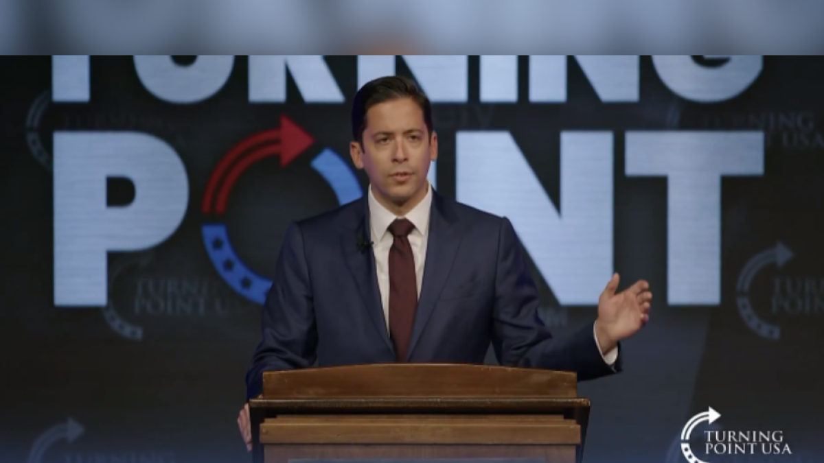 Michael Knowles stars in Turning Point USA event.