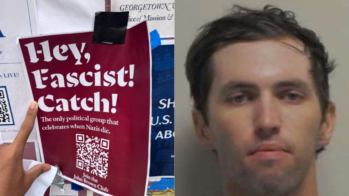 A poster pasted in Georgetown makes apology for the murder of Charlie Kirk