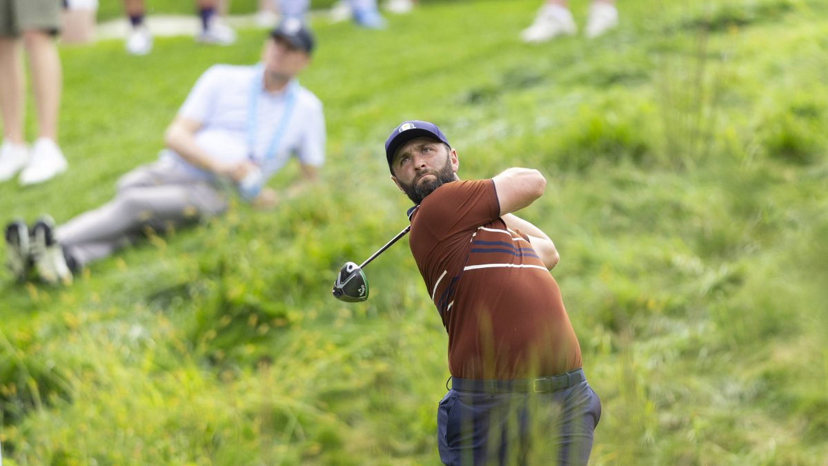 El español Jon Rahm, durante la jornada del sábado de la Ryder Cup