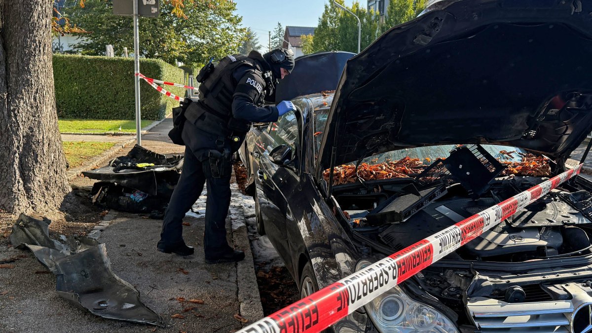 Police investigate an explosion near Oktoberfest