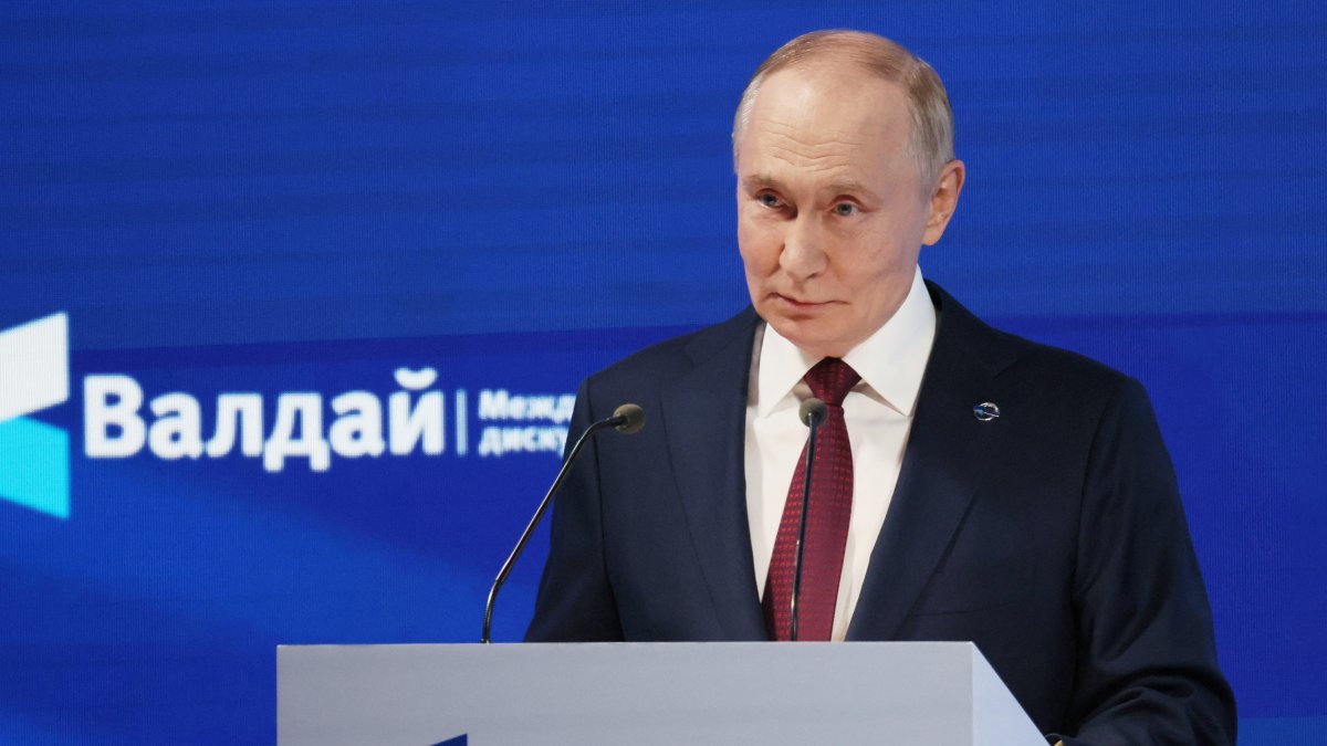 Putin during a conference.