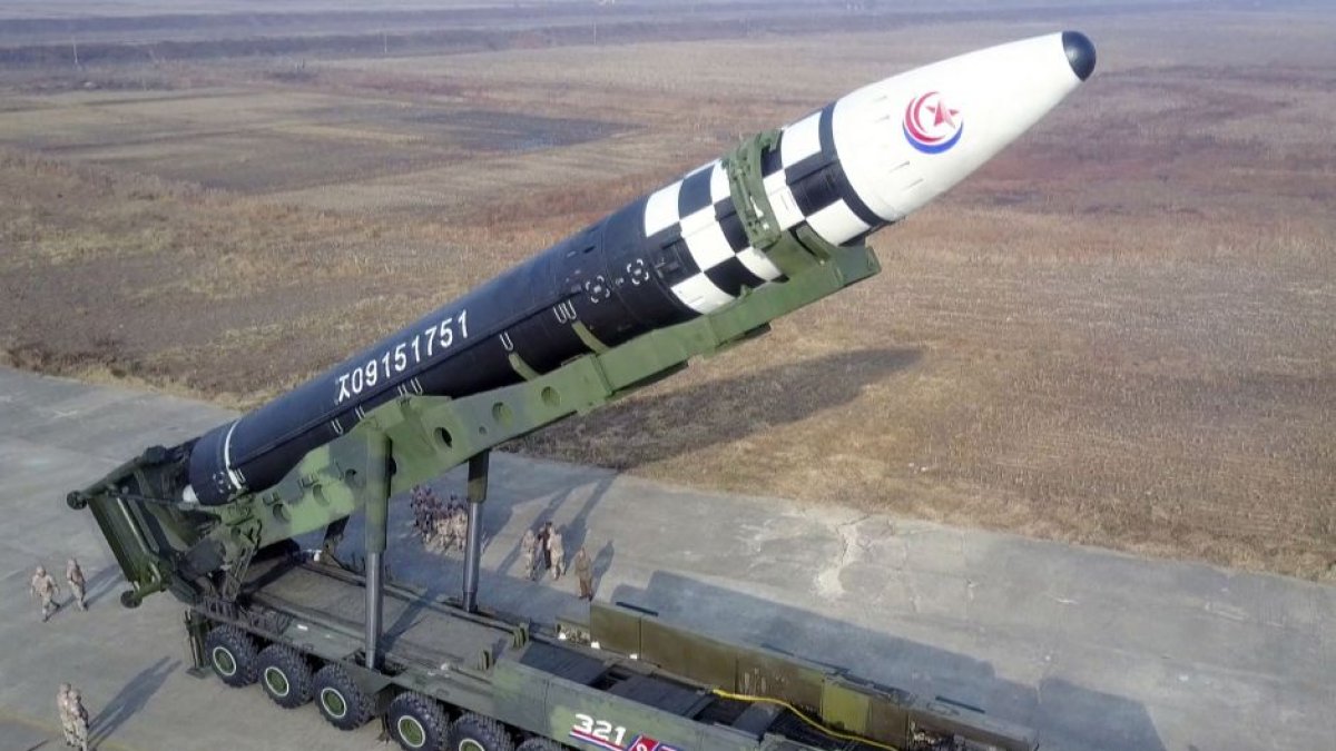iNorth Korean intercontinental ballistic missile.