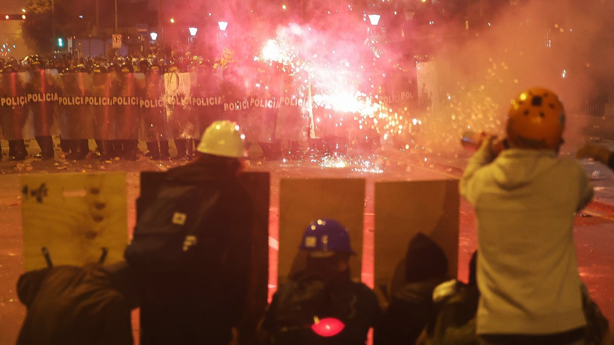 Altercations in Lima (Peru) after the change of government
