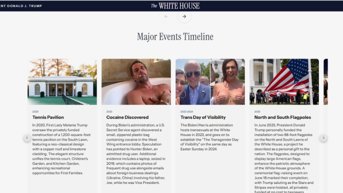 Chronology on the White House website.