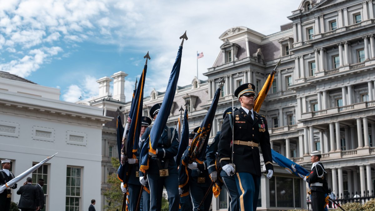 Military march in Washington, D.C.