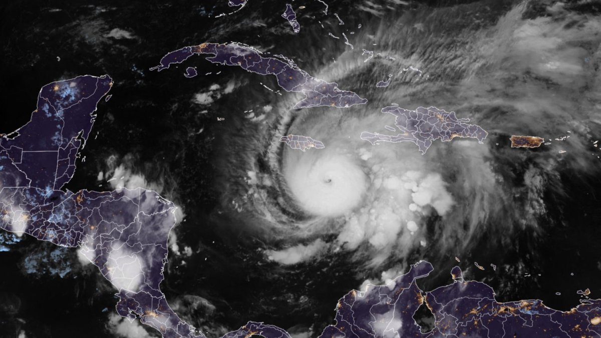 Hurricane Melissa southeast of Jamaica