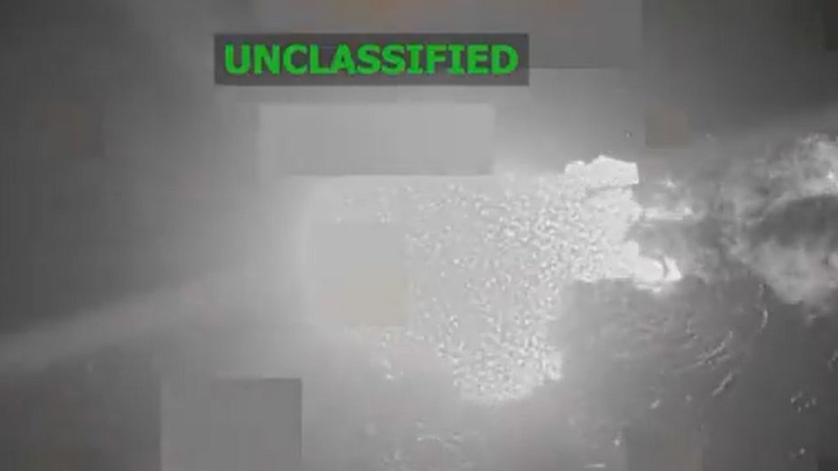 Momento de la explosión de la narcolancha