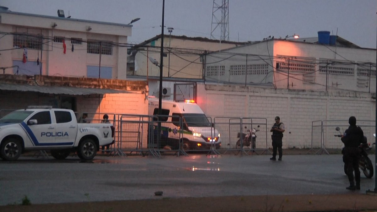Exteriors of Machala prison after the riot
