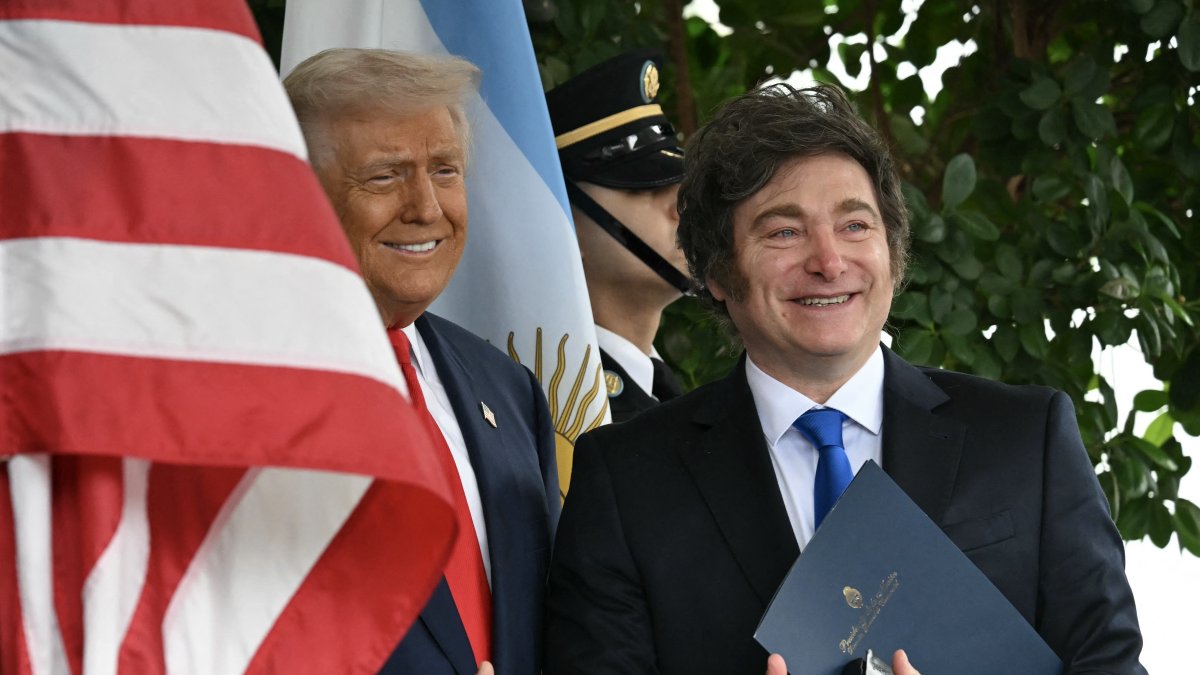 Trump and Milei at the White House/Andrew Caballero- Reynolds.