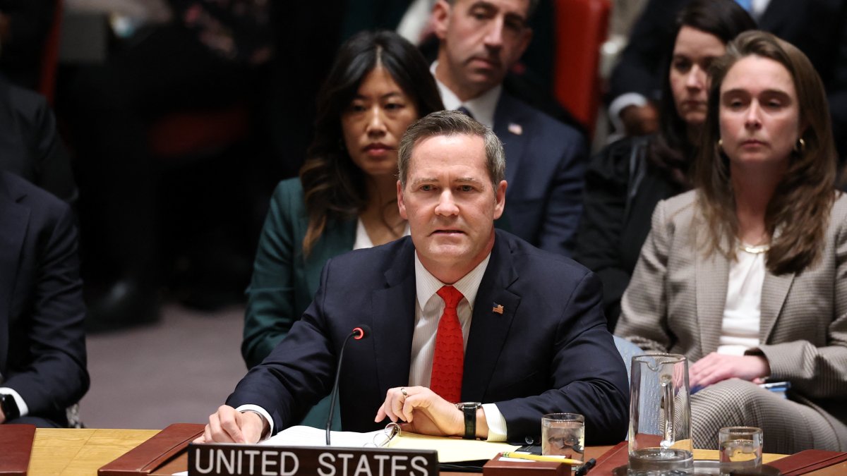Mike Waltz, durante su intervención en el Consejo de Seguridad de la ONU