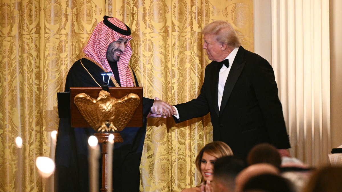 Trump and bin Salman at White House/ Brendan Smialowski