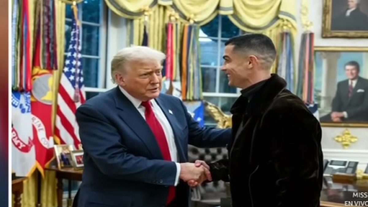 Donald Trump with Cristiano Ronaldo.