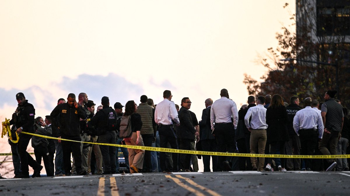 Scene of the shooting of two National Guard members in Washington DC