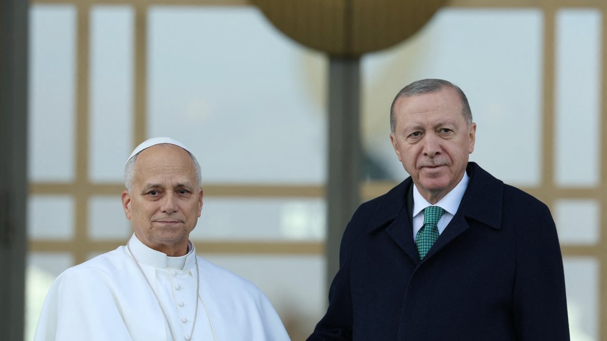 El papa León XIV y Recep Tayyip Erdogan