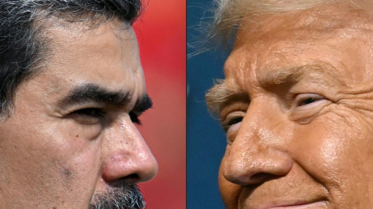 A file image showing dictator Nicolas Maduro and Donald Trump