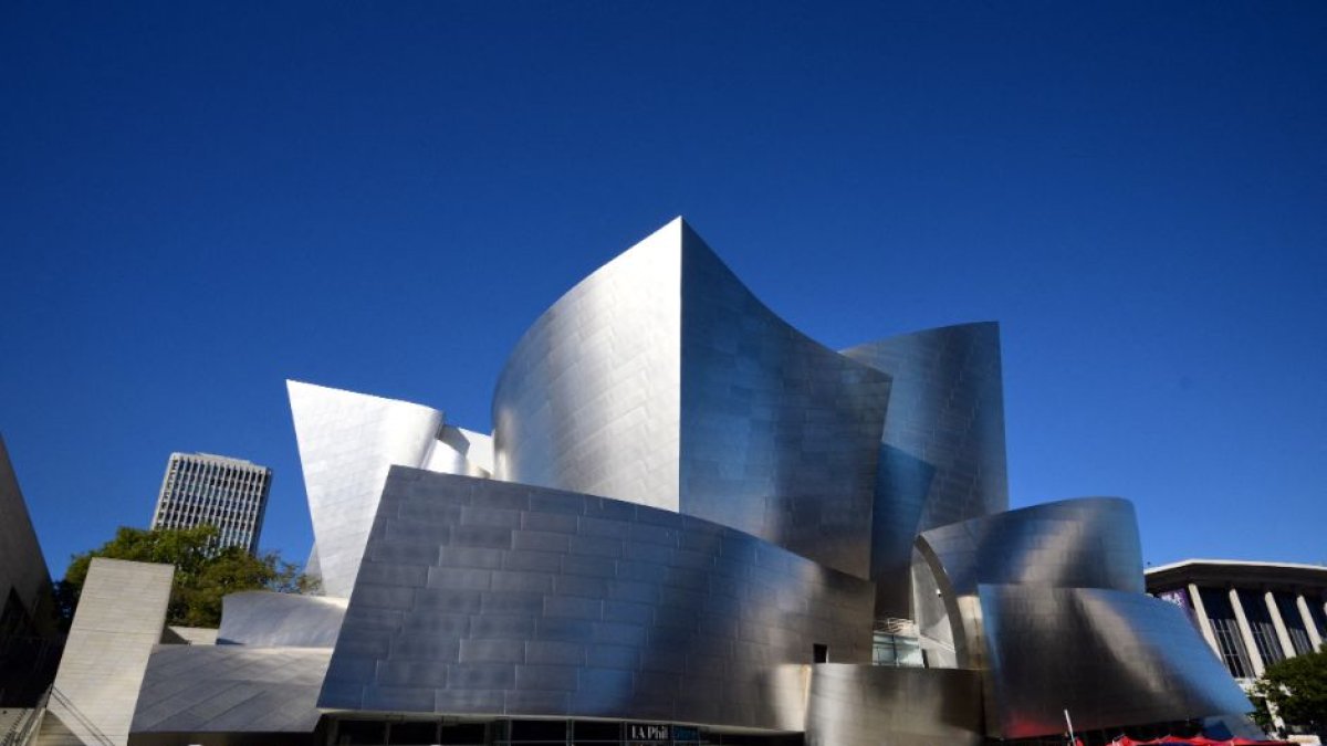 The iconic Walt Disney Concert Hall, designed by architect Frank Gehry.