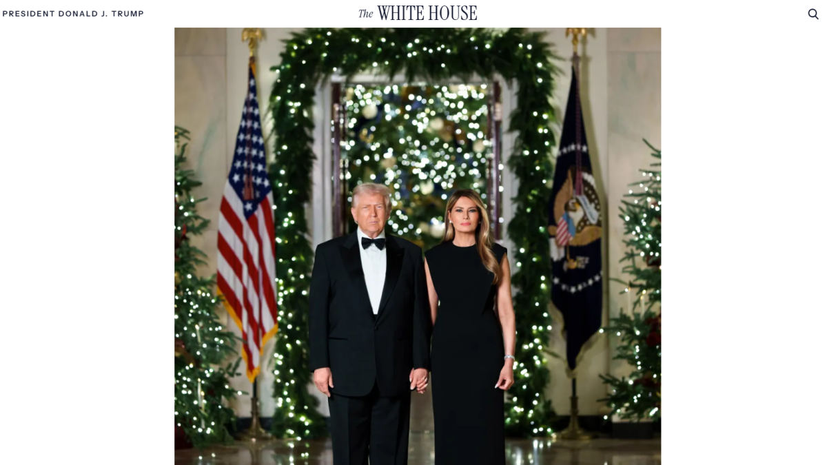 Tarjeta de Navidad del presidente y la primera dama