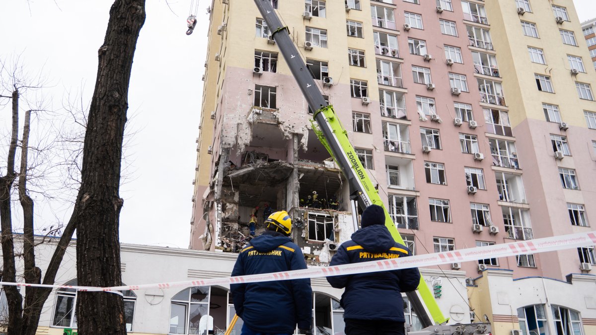 Building attacked in Kiev/Serhii Okunev.