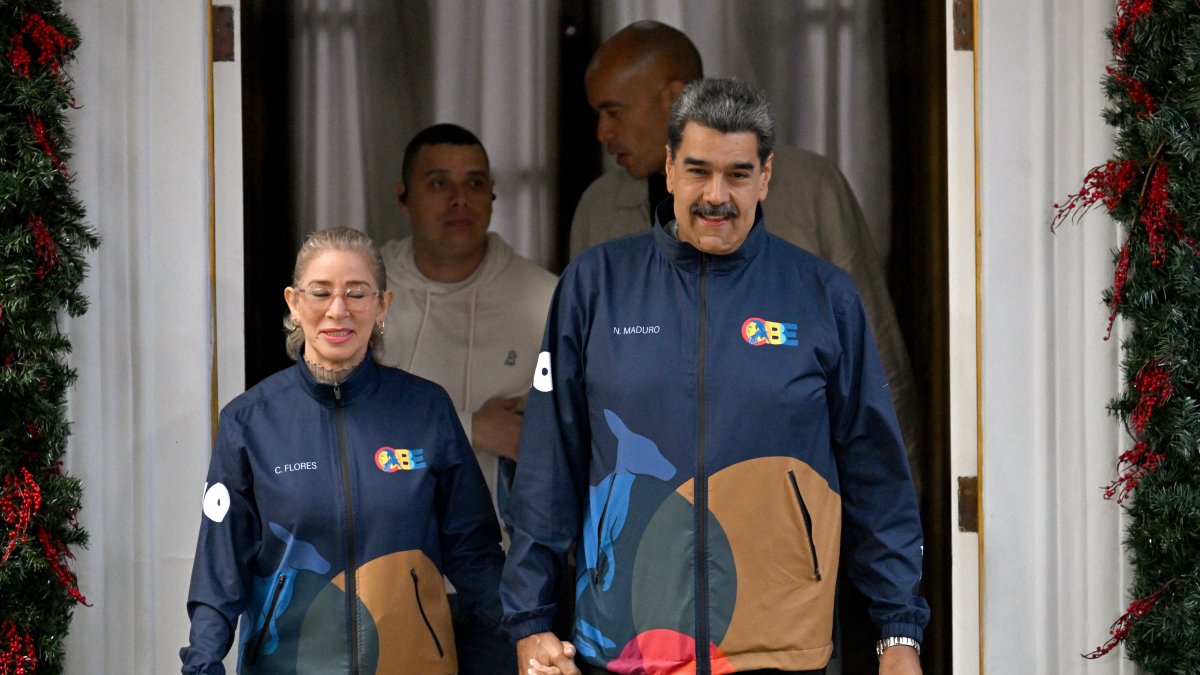 Nicolas Maduro and Cilia Flores