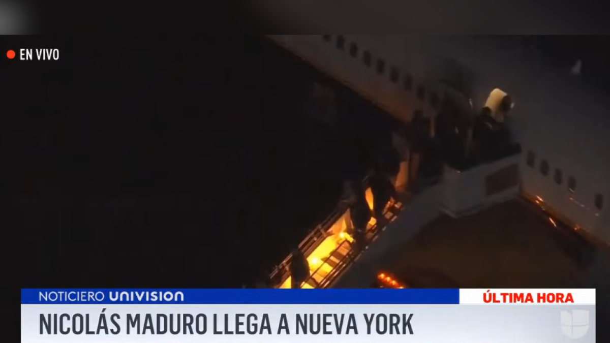 An image of Nicolas Maduro's arrival in New York