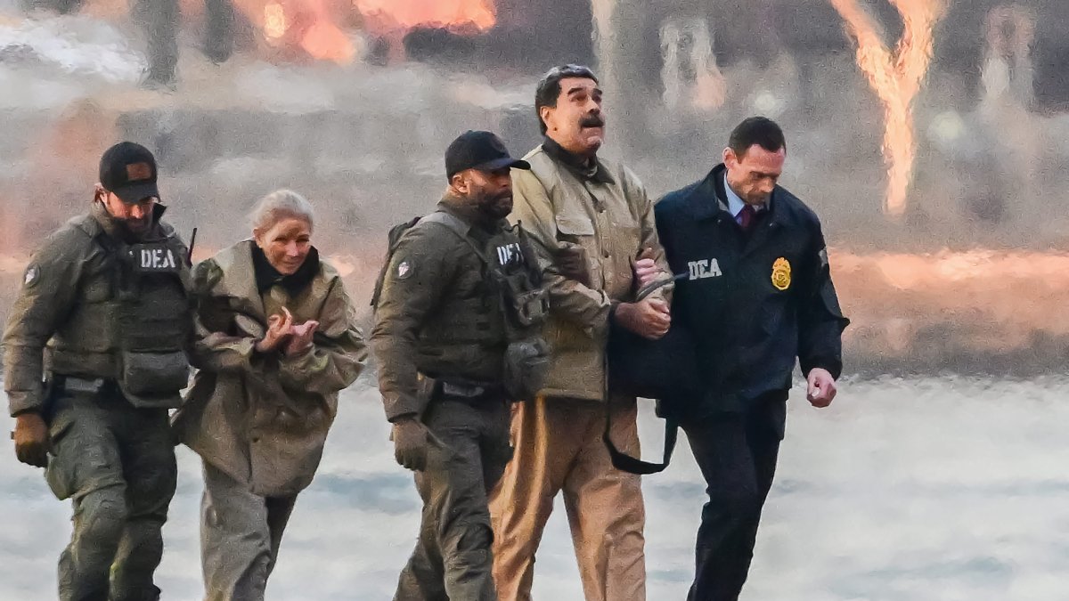 Maduro and his wife arrive at the New York court amid tight security measures.