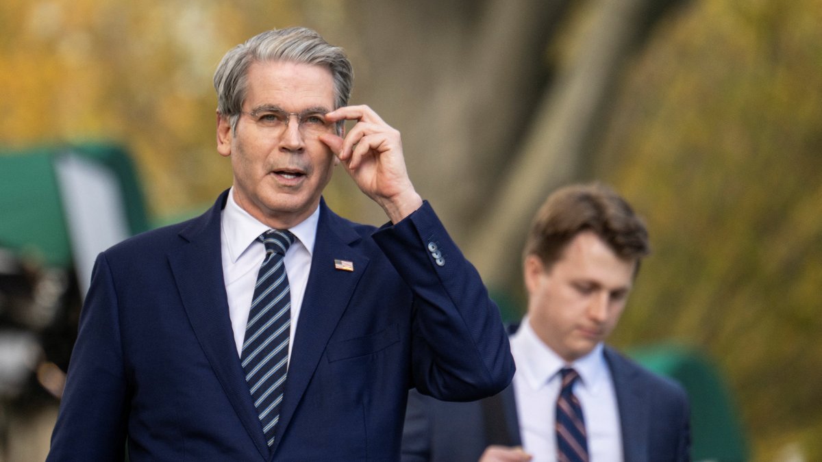 Scott Bessent at the White House/ Jim Watson