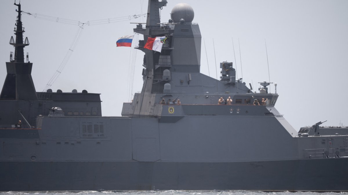 Russian vessel arrives in South African waters for military exercises.