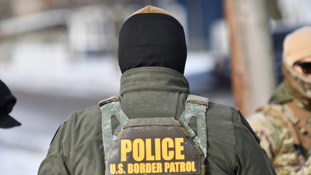 ICE agent during an immigration enforcement operation in Minneapolis