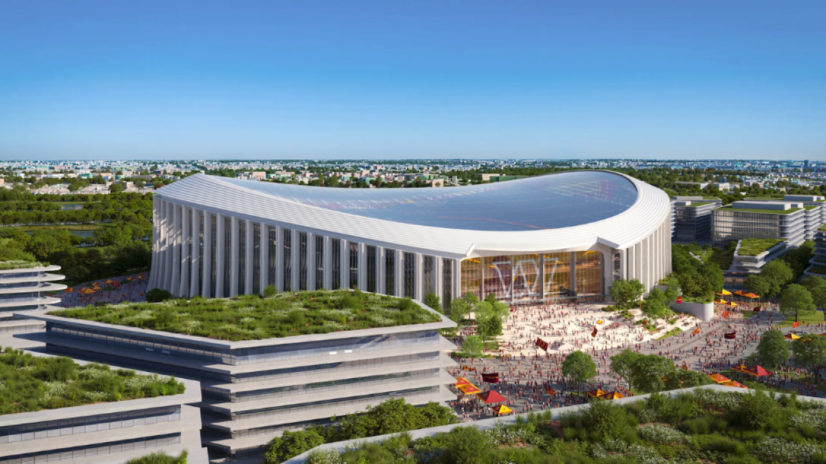 Rendering of the future Commanders stadium