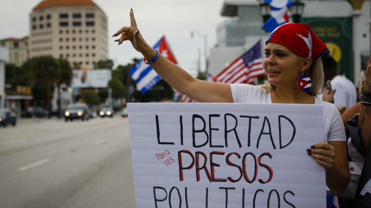 Protesta en Miami contra el régimen cubano (Archivo)