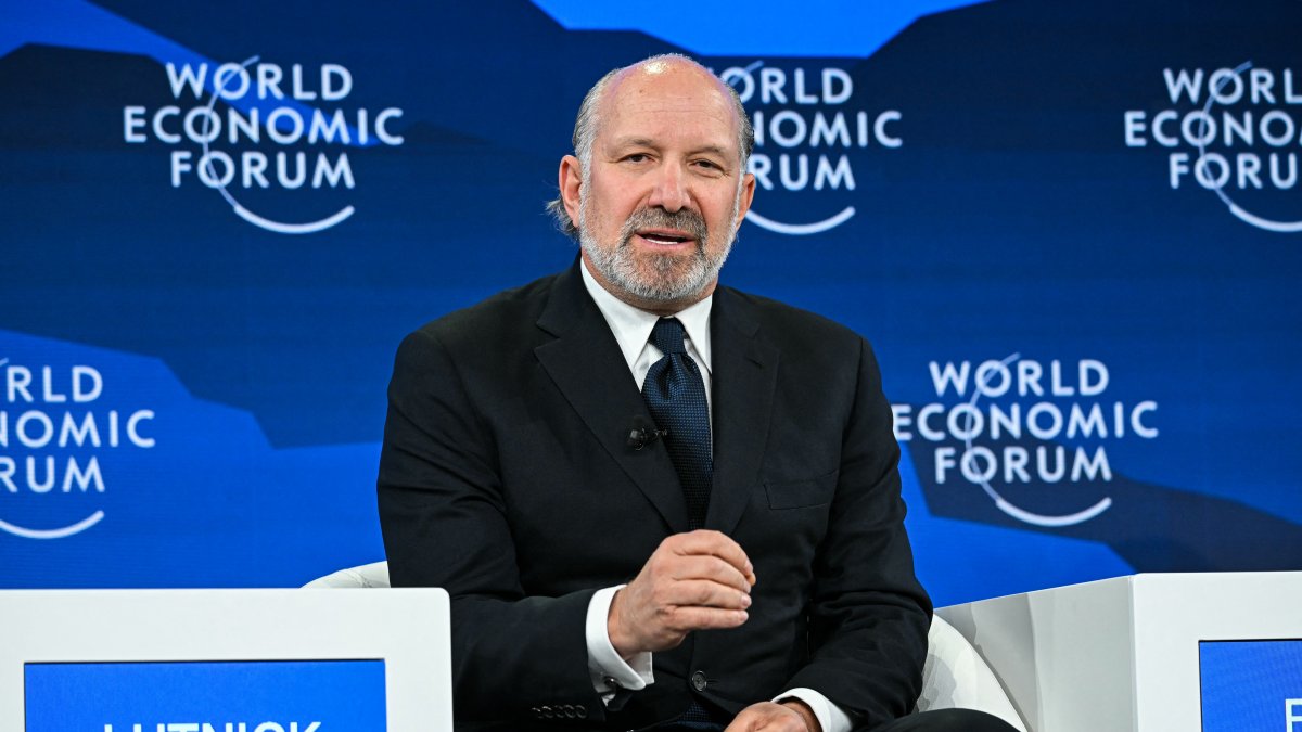 El secretario de Comercio, Howard Lutnick, en el WEF