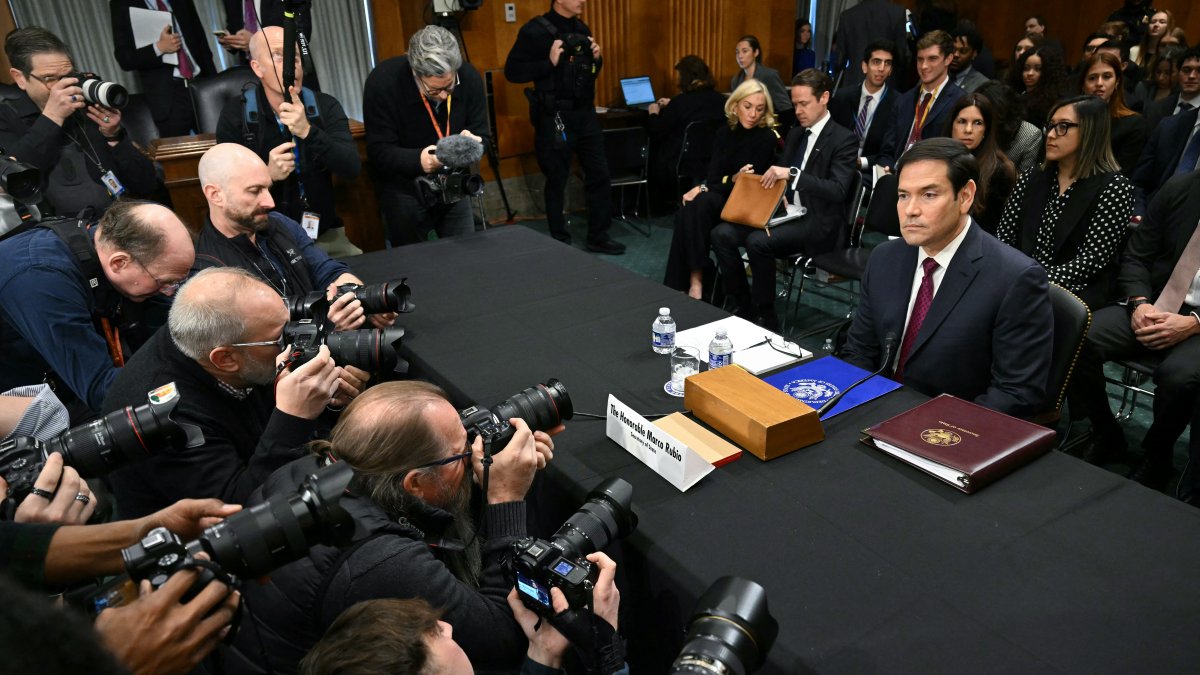 Marco Rubio durante su audiencia en el Senado.
