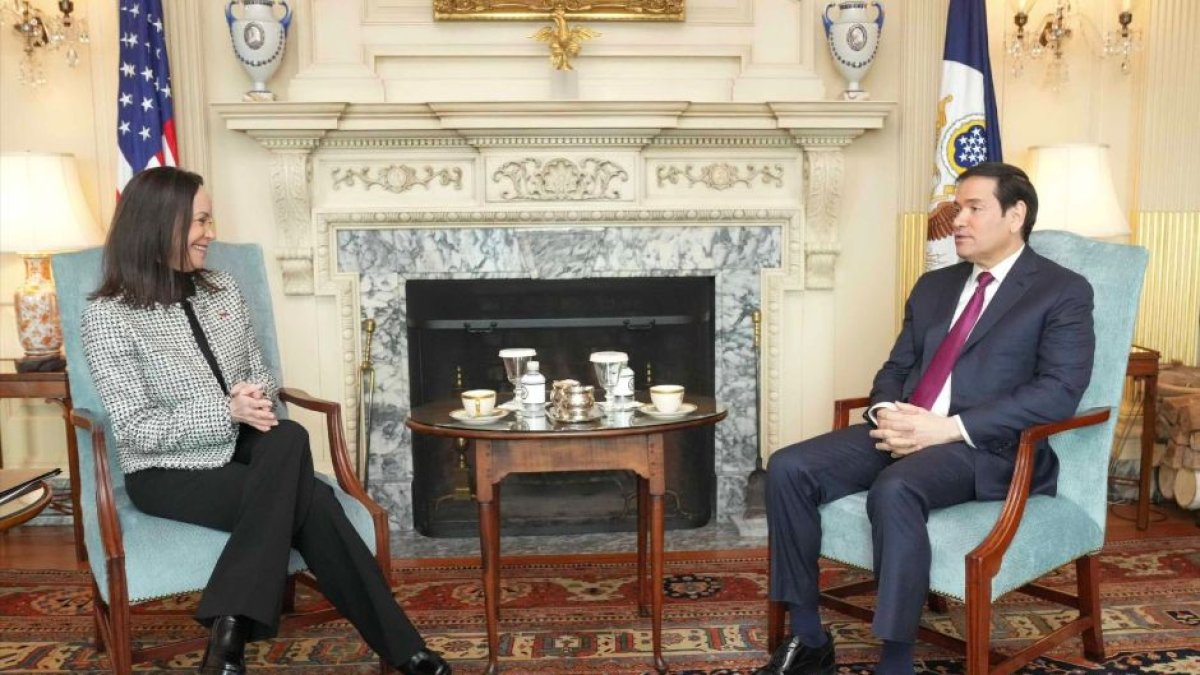 María Corina Machado y Marco Rubio